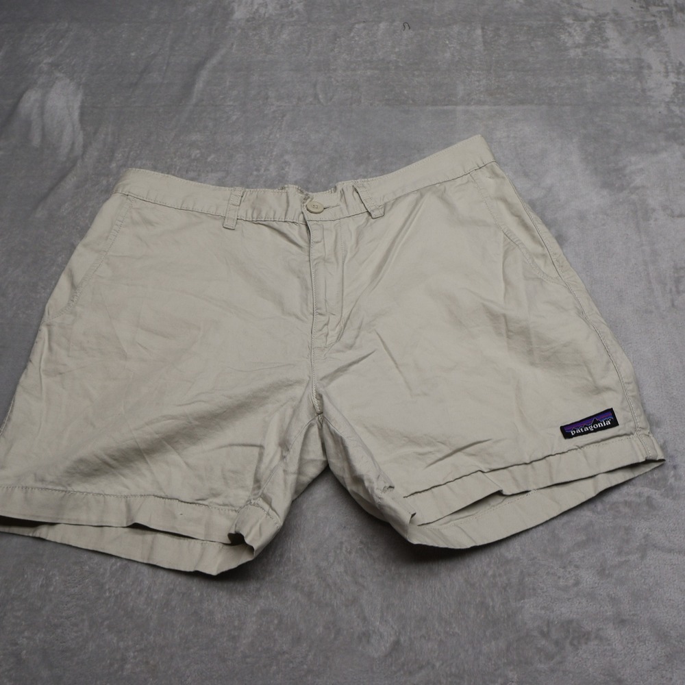 Patagonia Shorts Men 32 Beige Lightweight All-Wear Hemp Shorts 5" Hiking Outdoor